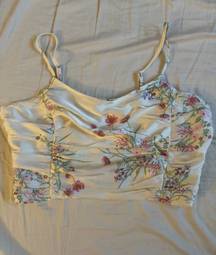 Floral Silk Crop Top