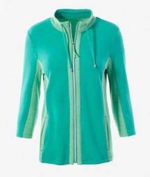 Chico's Weekends Color Twist Zip-Front Jacket