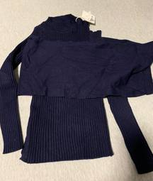 Elegant Navy Sweater 