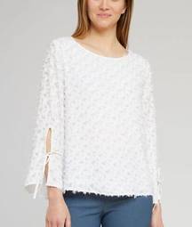 Nic & Zoe Paper White Clip It Up Blouse