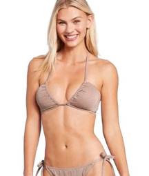 Target (Set) Shade & Shore NEW Metallic Shimmer Versatile Bikini Swimsuit Mauve Small