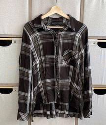 Maven West plaid button down