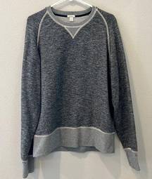 Fossil Heather Gray Crewneck Raglan Sweatshirt