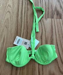 Tiger Mist Green Bikini Top