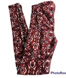 NY LA Red Pattern Leggings Women’s Size Small NWOT