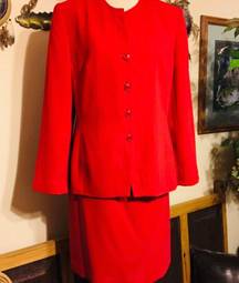 red jacket and skirt set 10