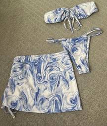 3 Piece Tie Dye Bikini Set