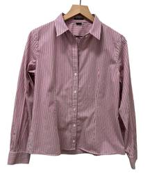 Pink and Burgundy Stripe Button down shirt Size Large