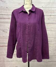 PD2-Laura Scott XL purple long sleeve button down