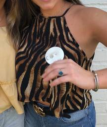 Tiger Print Halter Top