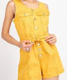 Yellow  tie romper