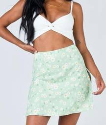 Princess Polly Green Floral Skirt