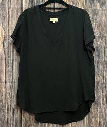 Black V-Neck Tee