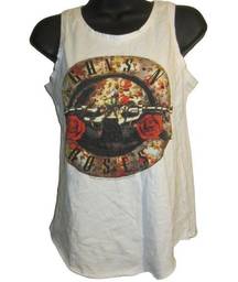 Bravado Guns N Rose Graphic White Tank Top Womens Size S