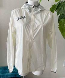 Hoka One One Women's Performance Running Full Zip Hooded Wind Jacket Siz…