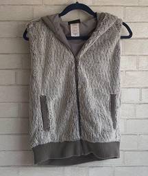 Patagonia  Gray Fuzzy Hooded Vest