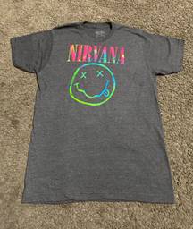 Nirvana Smile Gray Tee Size Large