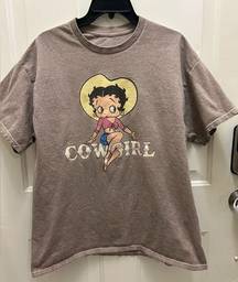 Betty Boop Cowgirl Vintage Wash Tee