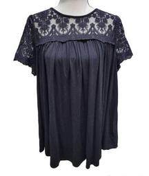 Allie Rose Size Medium Black Lace Top