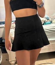 Black Knit Skater Mini Skirt S