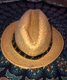 Straw Fedora Hat NWT