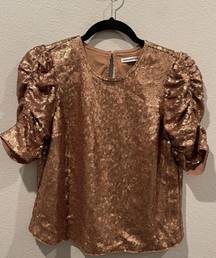 Abercrombie & Fitch ABERCOMBIE AND FITCH Sequin Bronze Top