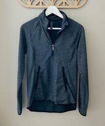 Kyodan Pullover Quarter Zip Sweater Gray Sz Small