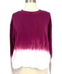 Ten Sixty Sherman Red Pomegranate Dip Dye Pullover Sweatshirt Size Medium NWT