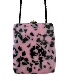 Topshop Acrylic Plexi Leopard Miniaudiere Crossbody Bag - Pink, Black