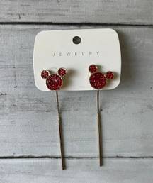 Cute Mickey Mouse Rhinestones Tassel Earrings