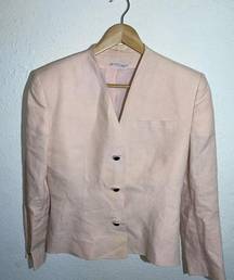 Rare Vintage Gianni Versace 100% Silk Made In Italy Pink Blazer ( 8 )‎