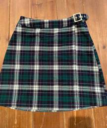 John Galt Plaid Miniskirt