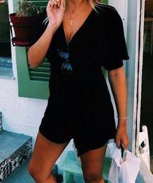 EXPRESS Black Romper