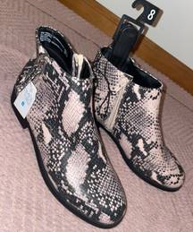 Time & Tru  Snakeskin Booties