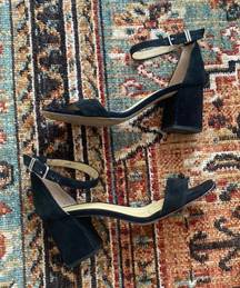 Gianni Bini Black Strappy Block Heels