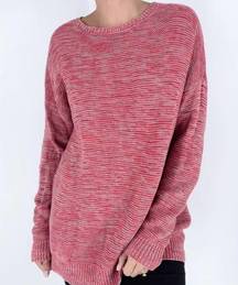 Urban Outfitters BDG  Oversized Pink & Grey Marled Knit Sweater Size XS