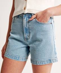 Abercrombie & Fitch  The High Rise Dad Denim Jean Short