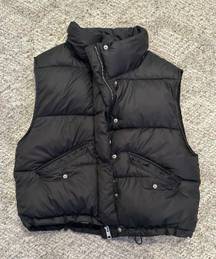 Black puffer vest