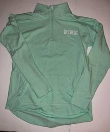 PINK - Victoria's Secret VS PINK Mint Chip Ice Cream Green 1/4 Zip Size M