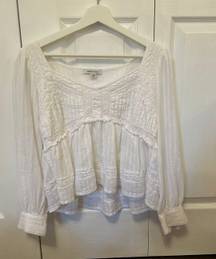 American Eagle Women’s White Blouse Long Sleeve