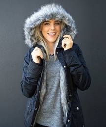 Black Fur Lined Parka