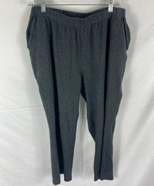 Lands End Sport Knit Straight Leg Grey Sweatpants Size XLP