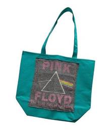 Via Penny Lane Reworked Apparel | Pink Floyd Cyan Green Nylon Tote Bag