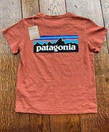 Patagonia NEW  Shirt Womens XS Orange P-6 Logo Responsibili-Tee Short Sleeve