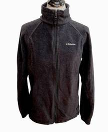 Columbia  Fleece Zip Up Jacket Black Size Medium