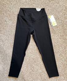 NWT  Your Love Black Cropped Leggings Criss Cross Waist Size XL