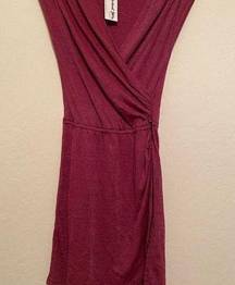 New NWT Michael Stars  Pomegranate Wrap Dress Osfa