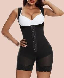 ShaperX Tummy Control High Compression Body Shaper with Zipper Crotch