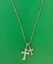 Titanium Steel Cross Pendant Necklace for Men Women, Unisex Cross Necklace