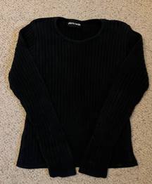 thin black sweater